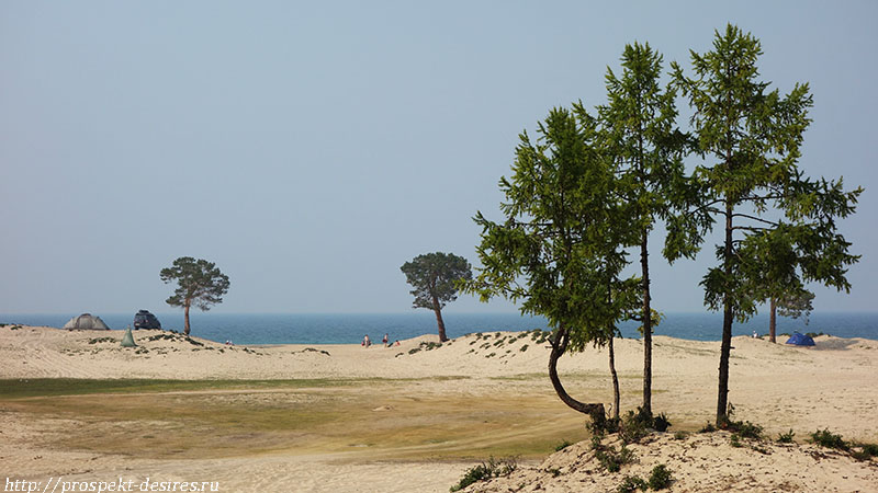 Песчаные дюны Сарайского пляжа, остров Ольхон, п. Хужир, Иркутская область
