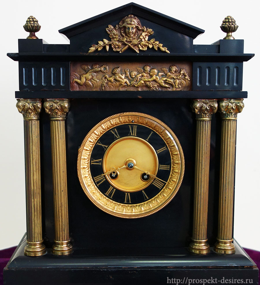 Часы каминные, 19 век, Франция, компания "Марти и Ко"